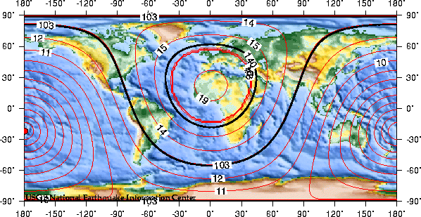 Theoretical P-wave Travel Times