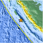 Small map showing earthquake