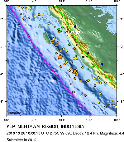 Seismicity in 2010