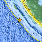 Small map showing earthquake