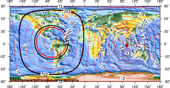 Theoretical P-wave Travel Times