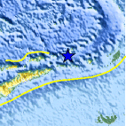 Small map showing earthquake