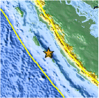 Small map showing earthquake