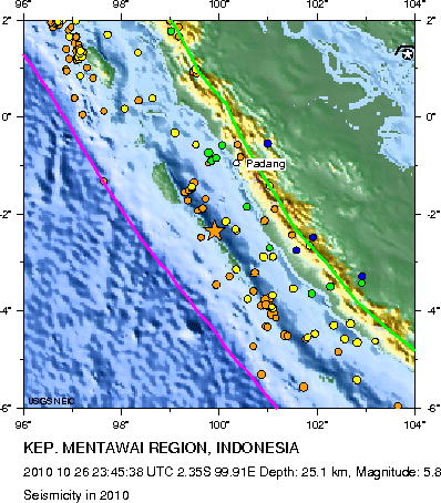 Seismicity in 2010