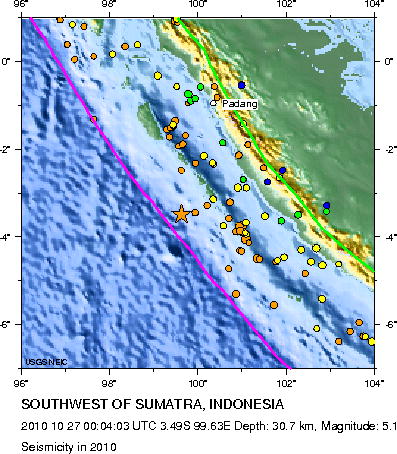 Seismicity in 2010