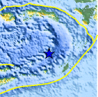Small map showing earthquake