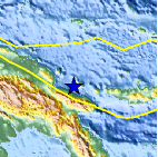 Small map showing earthquake