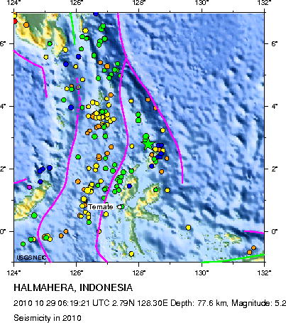 Seismicity in 2010