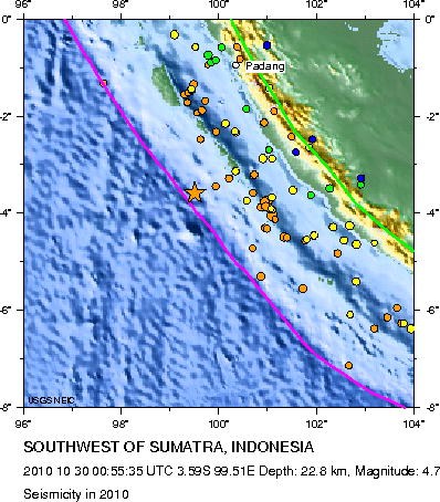 Seismicity in 2010