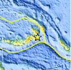 Small map showing earthquake