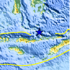 Small map showing earthquake