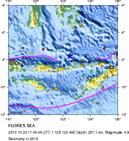 Seismicity in 2010