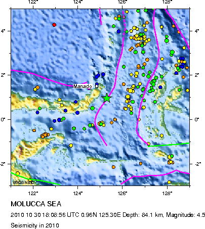 Seismicity in 2010