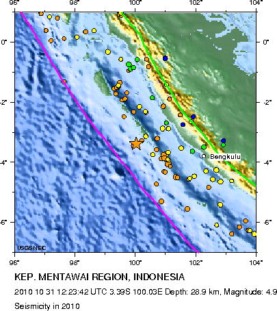 Seismicity in 2010