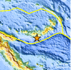 Small map showing earthquake