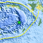 Small map showing earthquake