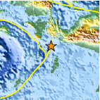 Small map showing earthquake