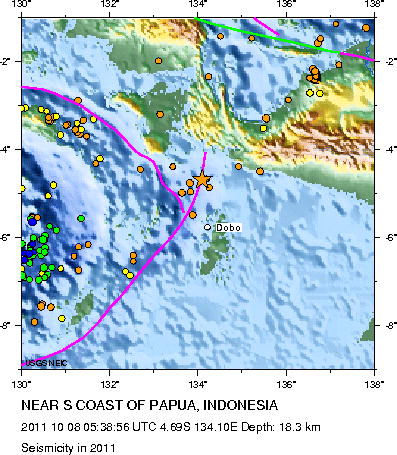 Seismicity in 2011