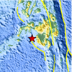 Small map showing earthquake