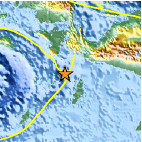 Small map showing earthquake