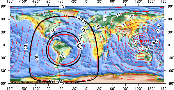 Theoretical P-wave Travel Times