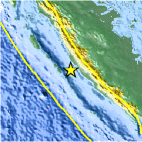 Small map showing earthquake
