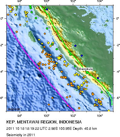 Seismicity in 2011
