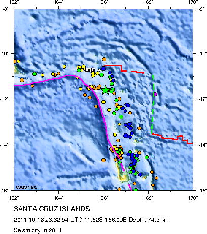 Seismicity in 2011