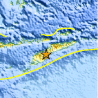 Small map showing earthquake