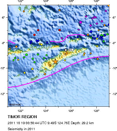 Seismicity in 2011