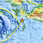 Small map showing earthquake