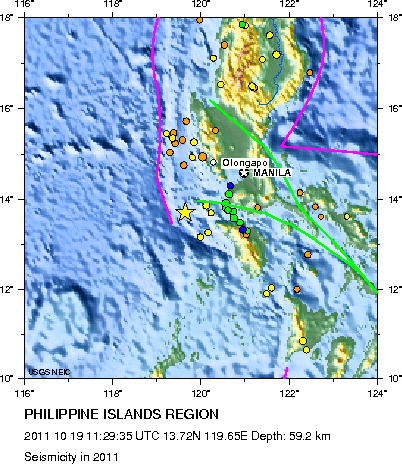 Seismicity in 2011