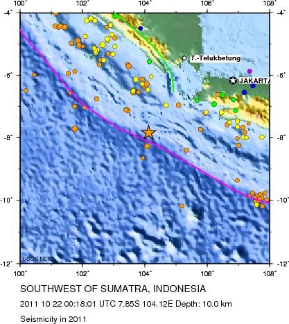 Seismicity in 2011