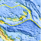 Small map showing earthquake