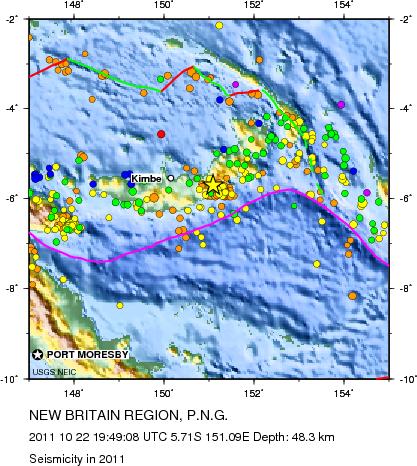 Seismicity in 2011