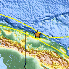 Small map showing earthquake