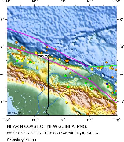 Seismicity in 2011