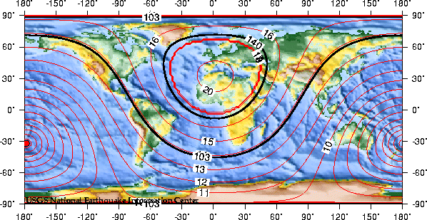 Theoretical P-wave Travel Times