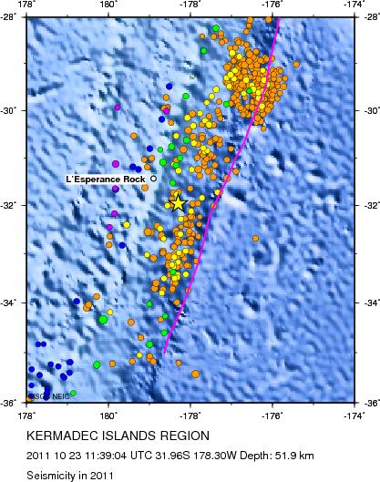 Seismicity in 2011