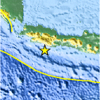 Small map showing earthquake