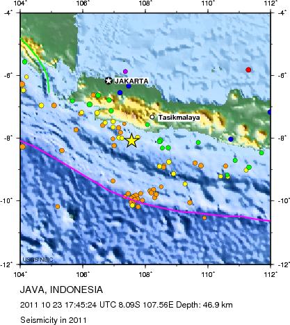 Seismicity in 2011