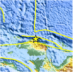 Small map showing earthquake