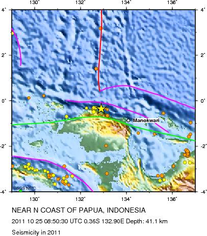 Seismicity in 2011