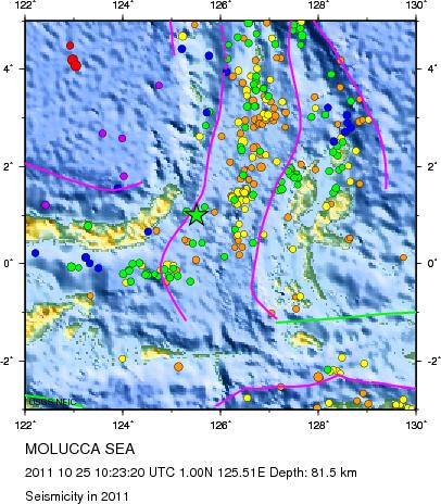 Seismicity in 2011