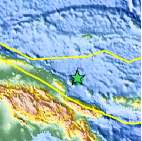 Small map showing earthquake