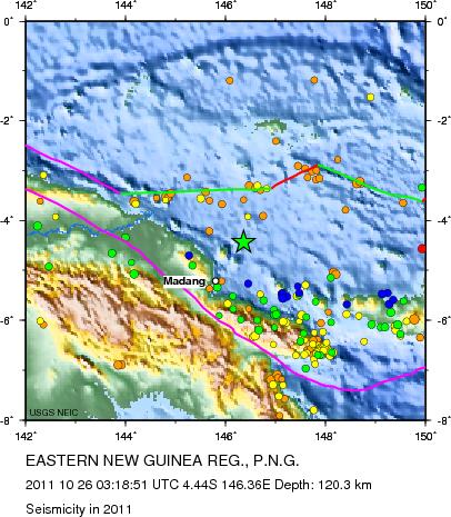 Seismicity in 2011