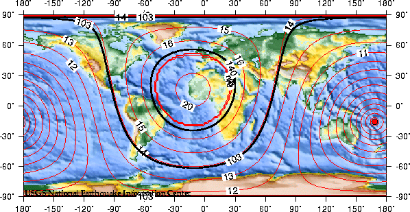 Theoretical P-wave Travel Times