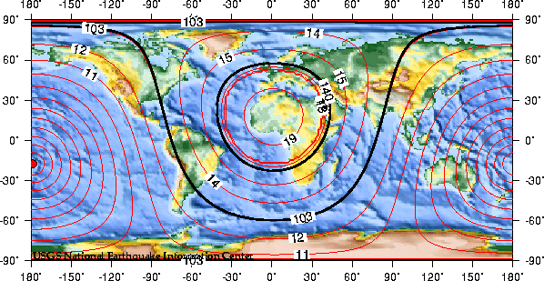 Theoretical P-wave Travel Times
