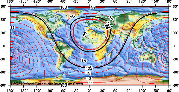 Theoretical P-wave Travel Times