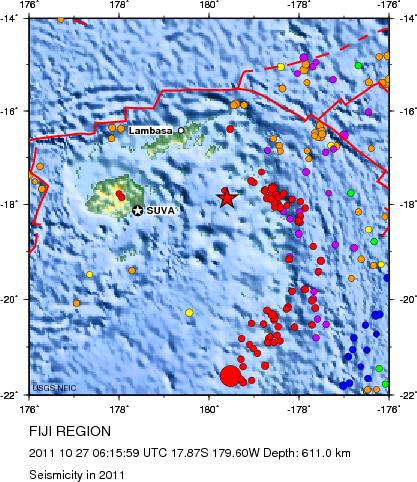 Seismicity in 2011